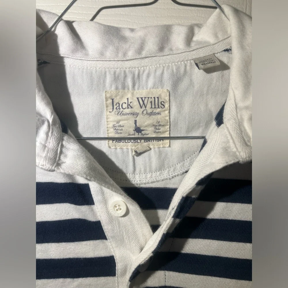 Jack Wills Striped Polo Dress in Navy and White Shirt One piece - Picture 3 of 3